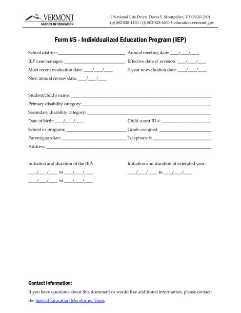 Form 5  Printable Pdf