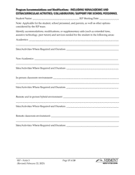 Form 5 Individualized Education Program (Iep) - Vermont, Page 17