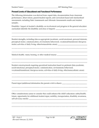 Form 5 Individualized Education Program (Iep) - Vermont, Page 3