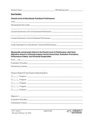 Form 5 Individualized Education Program (Iep) - Vermont, Page 4