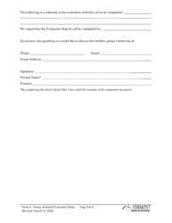 Form 4 Notice of Initial Evaluation Delay - Vermont, Page 2