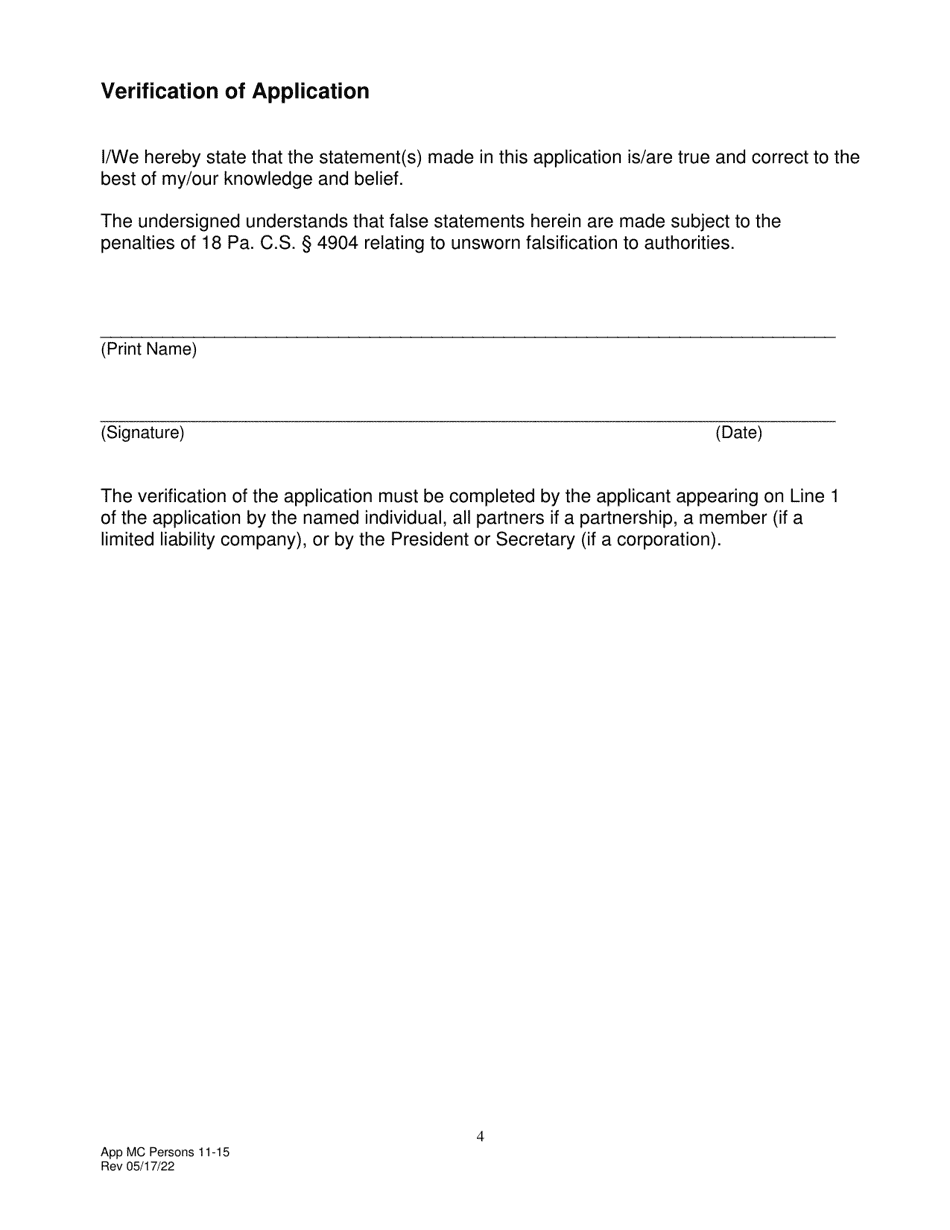 Application for Motor Common Carrier of Persons Group and Party Service in Vehicles Seating 11 to 15, Including the Driver - Pennsylvania, Page 6