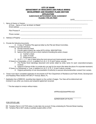 Document preview: Subdivision Improvement Bond Agreement - City of Miami, Florida