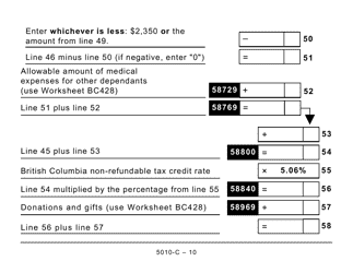 Form BC428 (5010-C) British Columbia Tax - Large Print - Canada, Page 10