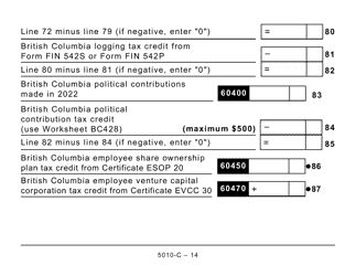 Form BC428 (5010-C) British Columbia Tax - Large Print - Canada, Page 14