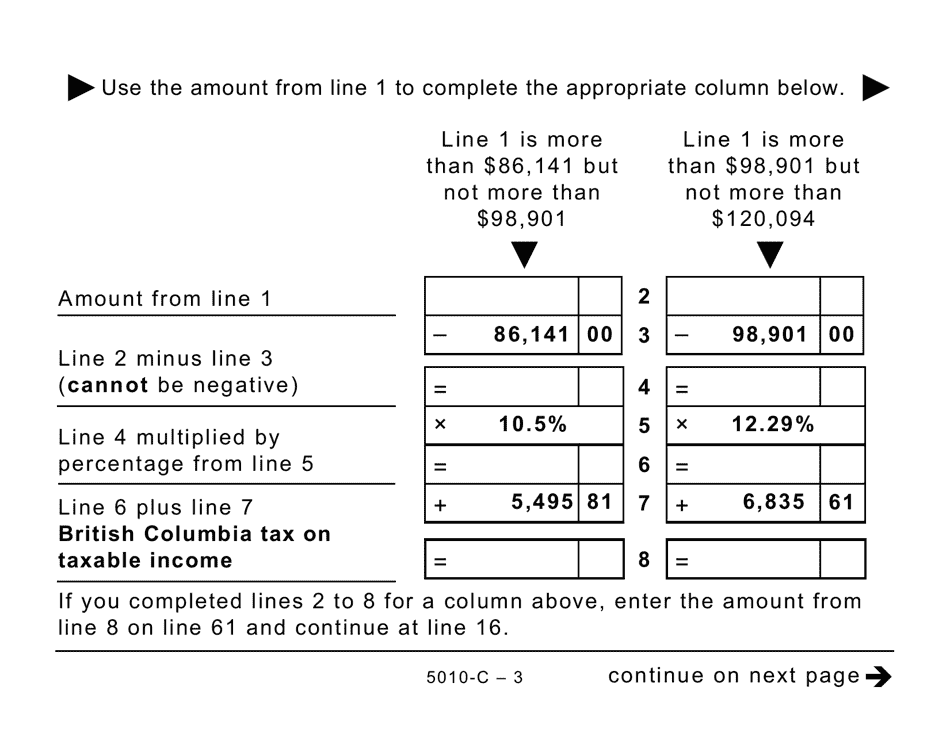 Form BC428 (5010-C) British Columbia Tax - Large Print - Canada, Page 3