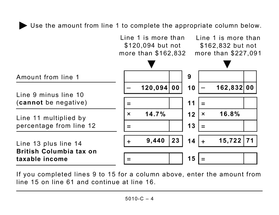 Form BC428 (5010-C) British Columbia Tax - Large Print - Canada, Page 4