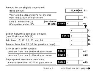 Form BC428 (5010-C) British Columbia Tax - Large Print - Canada, Page 7