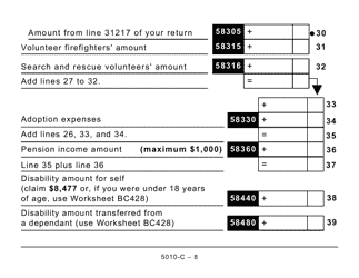 Form BC428 (5010-C) British Columbia Tax - Large Print - Canada, Page 8