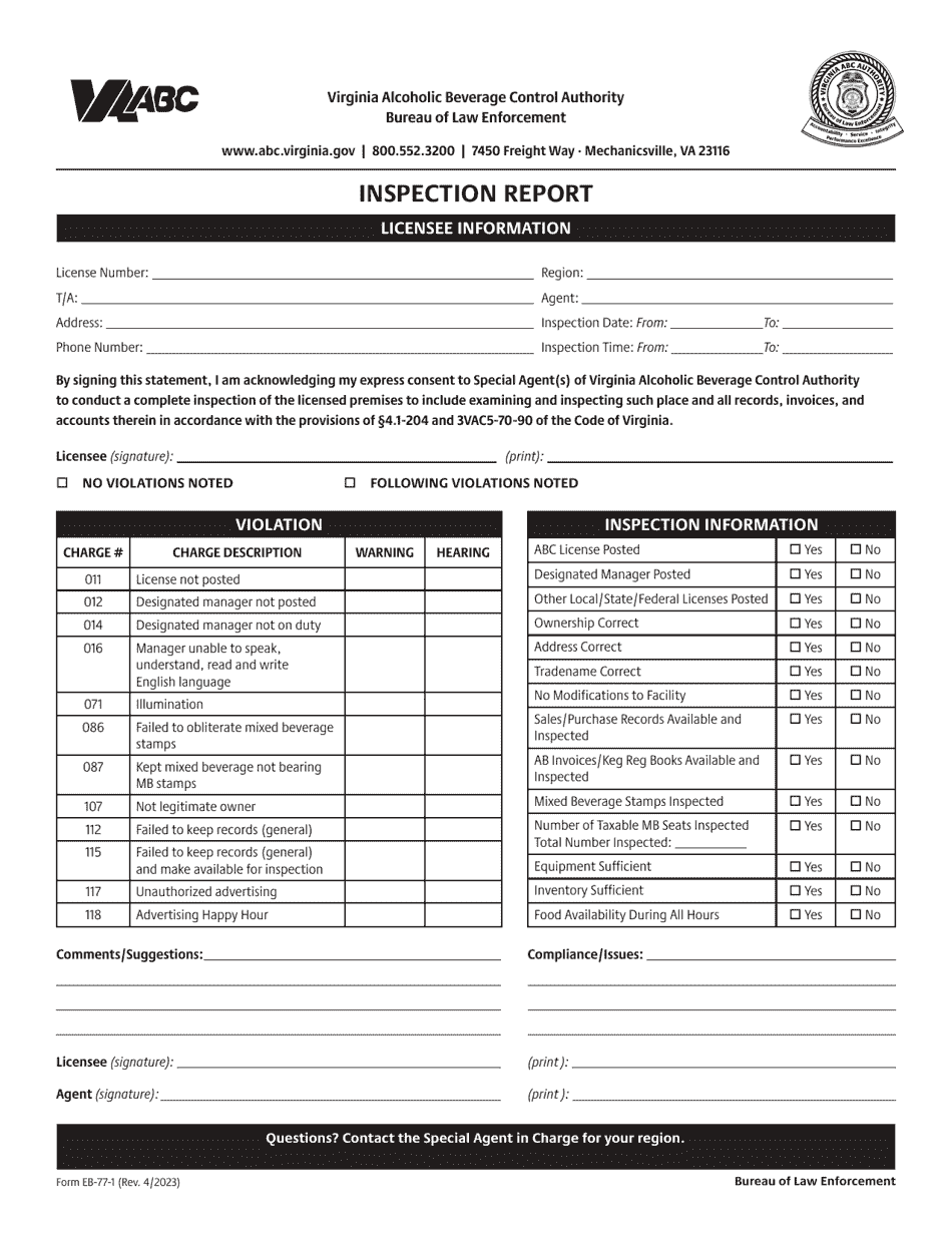 Form Eb 77 1 Fill Out Sign Online And Download Printable Pdf Virginia Templateroller 1124