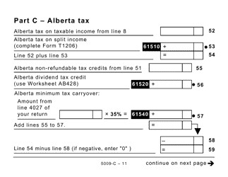 Form AB428 (5009-C) Alberta Tax and Credits - Large Print - Canada, Page 11