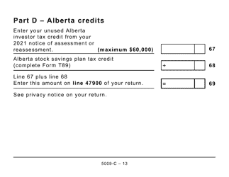 Form AB428 (5009-C) Alberta Tax and Credits - Large Print - Canada, Page 13