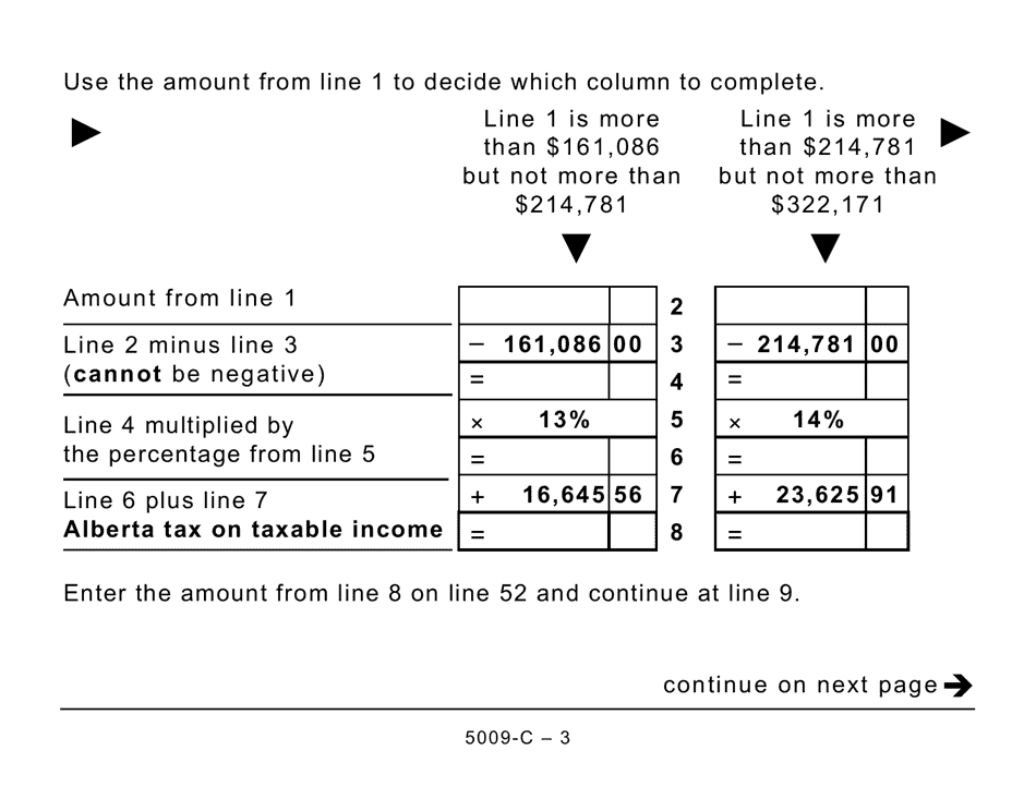 Form AB428 (5009-C) Alberta Tax and Credits - Large Print - Canada, Page 3
