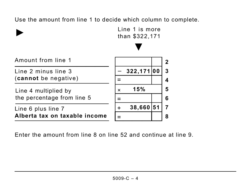 Form AB428 (5009-C) Alberta Tax and Credits - Large Print - Canada, Page 4