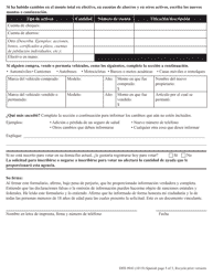 Formulario DHS0943 Informe De Cambio - Oregon (Spanish), Page 5