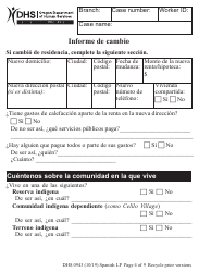 Formulario DHS0943 Informe De Cambio (Large Print) - Oregon (Spanish), Page 5
