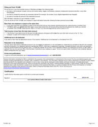 Form TD1MB Manitoba Personal Tax Credits Return - Canada, Page 2