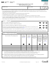 Document preview: Form T2 Schedule 65 Air Quality Improvement Tax Credit (2022 and Later Tax Years) - Canada