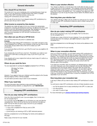 Form CPT30 Election to Stop Contributing to the Canada Pension Plan, or Revocation of a Prior Election - Canada, Page 2