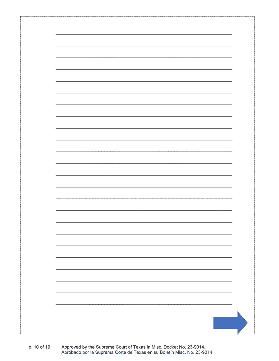 Sworn Application and Petition to Stop Cyberbullying Under Texas Civil Practice and Remedies Code Chapter 129a - Texas (English / Spanish), Page 10