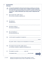 Sworn Application and Petition to Stop Cyberbullying Under Texas Civil Practice and Remedies Code Chapter 129a - Texas (English/Spanish), Page 5