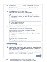 Sworn Application and Petition to Stop Cyberbullying Under Texas Civil Practice and Remedies Code Chapter 129a - Texas (English/Spanish), Page 6