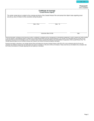 Form CPT125 Certificate of Coverage Under the Canada Pension Plan Pursuant to Article 6 of the Convention on Social Security Between Canada and Spain - Canada, Page 3