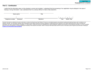 Form L400-2 Fuel Charge Registration Schedule - Road Carrier - Canada, Page 2