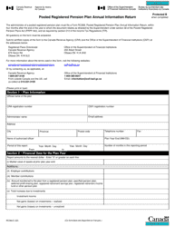 Form RC368 Pooled Registered Pension Plan Annual Information Return - Canada