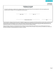 Form CPT114 Certificate of Coverage Under the Canada Pension Plan Pursuant to Articles VI to X of the Agreement on Social Security Between Canada and the Republic of Chile - Canada, Page 3