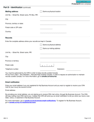 Form B501 Luxury Tax and Information Return for Non-registrants - Canada, Page 2