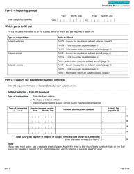 Form B501 Luxury Tax and Information Return for Non-registrants - Canada, Page 3