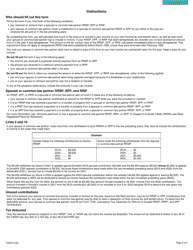Form T2205 Amounts From a Spousal or Common-Law Partner Rrsp, Rrif or Spp to Include in Income - Canada, Page 2