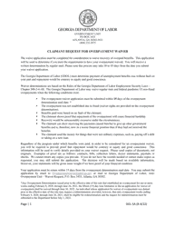 Form DOL-5A Application for Overpayment Waiver - Georgia (United States)