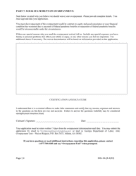 Form DOL-5A Application for Overpayment Waiver - Georgia (United States), Page 6