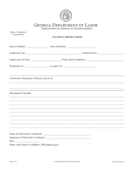 Document preview: Form DOL-5153 Incident Report Form - Georgia (United States)