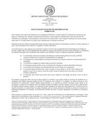 Formulario DOL-5A SP Solicitud De Exencion De Reembolso De Sobrepago - Georgia (United States) (Spanish)