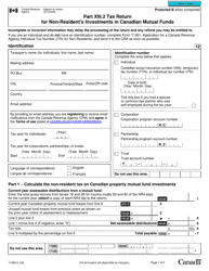 Form T1262 Part XIII.2 Tax Return for Non-resident&#039;s Investments in Canadian Mutual Funds - Canada