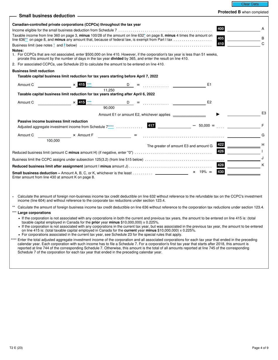 Form T2 Download Fillable PDF or Fill Online Corporation Tax