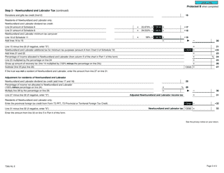 Form T3MJ-NL Part 3 Newfoundland and Labrador Tax (Multiple Jurisdictions) - Canada, Page 2