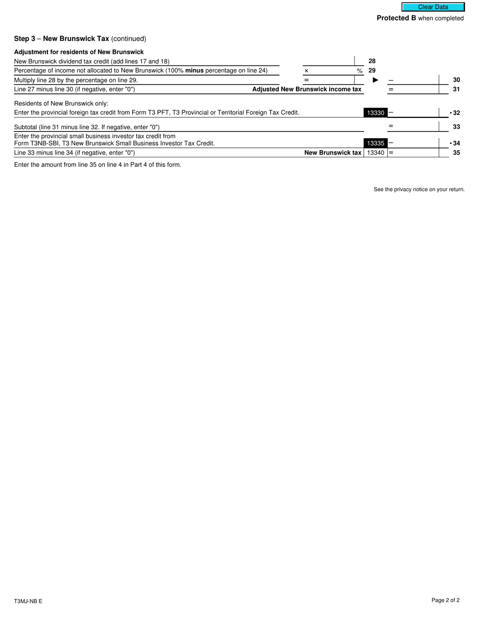 Form T3MJNB Part 3 2022 Fill Out, Sign Online and Download