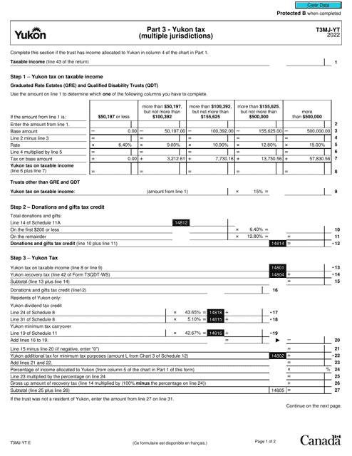 Form T3MJ-YT Part 3 2022 Printable Pdf