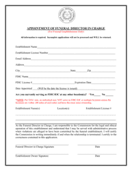 Funeral Establishment Application - Texas, Page 4