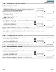 Form T1A Request for Loss Carryback - Canada, Page 2