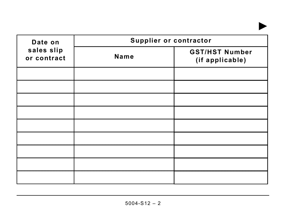 Form 5004-S12 Schedule NB(S12) New Brunswick Seniors Home Renovation Tax Credit - Large Print - Canada, Page 2
