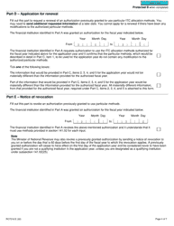 Form RC7216 Application, Renewal, or Revocation of the Authorization for a Qualifying Institution That Is a Selected Listed Financial Institution to Use Particular Input Tax Credit Allocation Methods - Canada, Page 4