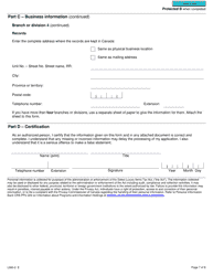 Form L500-2 Application or Revocation of the Authorization to File Separate Luxury Tax Returns for Branches and Divisions - Canada, Page 7