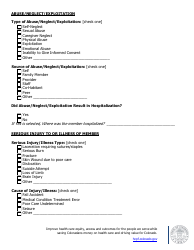 Residential Childcare Provider Critical Incident Information Form - Colorado, Page 3