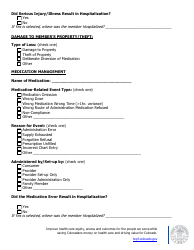 Residential Childcare Provider Critical Incident Information Form - Colorado, Page 4