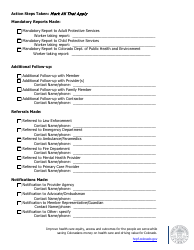 Residential Childcare Provider Critical Incident Information Form - Colorado, Page 6